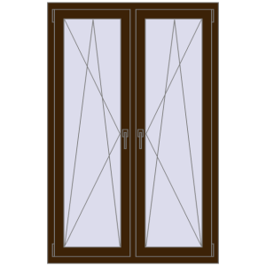 Zamów teraz Okna skrzydłowe 1050x1580 mm REHAU ENERGY-SAVING SYNEGO MD DARK_OAK dwustronny