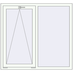 Buy Tilt-and-Turn 1300x1200 mm REHAU OPTIMUM EURO-DESIGN 70 RAL 9016 Traffic white two-sided