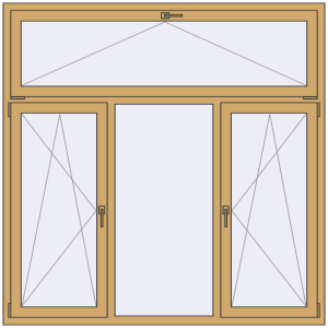 Buy Tilt-and-Turn 1800x1800 mm ALU STANDARD 72 RAL 1002 Sand yellow two-sided