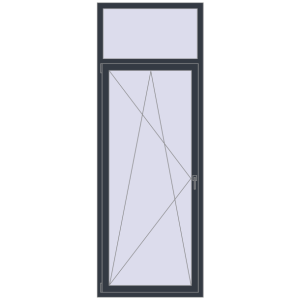 Buy Tilt-and-Turn 900x2500 mm REHAU ENERGY-SAVING SYNEGO MD ANTHRACITE_GREY_STRUKTURAL two-sided