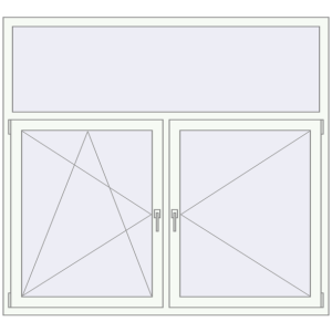 Buy Tilt-and-Turn 1767x1615 mm REHAU OPTIMUM EURO-DESIGN 70 RAL 9016 Traffic white two-sided