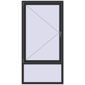Zamów teraz Okna skrzydłowe 1000x2000 mm EPSILON OPTIMA ANTHRACITE_GREY_GLATT dwustronny
