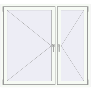 Buy Tilt-and-Turn 1450x1350 mm REHAU OPTIMUM EURO-DESIGN 70 ANTHRACITE_GREY_STRUKTURAL external