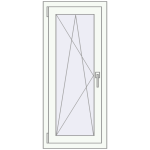 Buy Tilt-and-Turn 500x1200 mm REHAU OPTIMUM EURO-DESIGN 70 RAL 9016 Traffic white two-sided