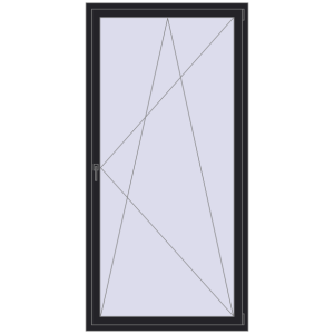 Buy Tilt-and-Turn 1140x2300 mm REHAU ENERGY-SAVING SYNEGO MD BLACK_ULTI-MATT two-sided