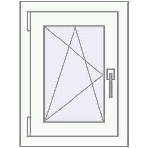 Buy Tilt-and-Turn 500x600 mm REHAU BRILLANT DESIGN RAL 9016 Traffic white two-sided