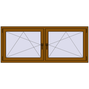 Zamów teraz Okna skrzydłowe 1830x740 mm REHAU ENERGY-SAVING SYNEGO MD GOLDEN OAK dwustronny