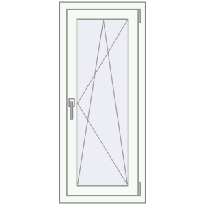 Buy Tilt-and-Turn 526x1226 mm REHAU ENERGY-SAVING SYNEGO MD RAL 9016 Traffic white two-sided