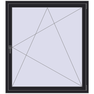 Buy Tilt-and-Turn 1290x1430 mm REHAU ENERGY-SAVING SYNEGO MD BLACK_ULTI-MATT two-sided