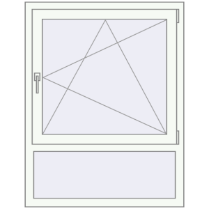 Buy Tilt-and-Turn 930x1200 mm REHAU OPTIMUM EURO-DESIGN 70 RAL 9016 Traffic white two-sided