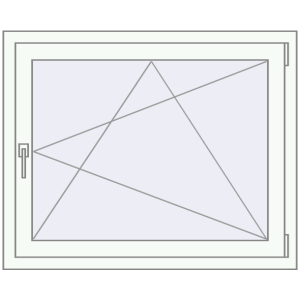 Okno plastikowe 1000x800 mm Jednoskrzydłowe. Widok od środka Zamów teraz Okna skrzydłowe 1000x800 mm EPSILON OPTIMA RAL 9016 Traffic white dwustronny