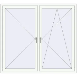 Buy Tilt-and-Turn 1700x1560 mm REHAU ENERGY-SAVING SYNEGO MD RAL 9016 Traffic white two-sided