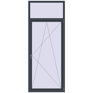 Zamów teraz Okna skrzydłowe 1000x2500 mm REHAU OPTIMUM EURO-DESIGN 70 ANTHRACITE_GREY_STRUKTURAL dwustronny