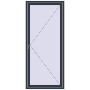 Buy Tilt-and-Turn 900x2050 mm REHAU OPTIMUM EURO-DESIGN 70 ANTHRACITE_GREY_STRUKTURAL two-sided