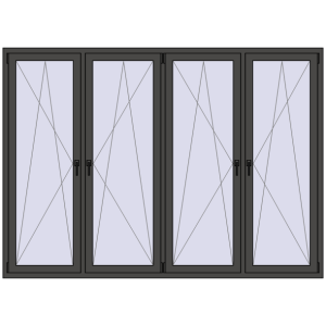 Buy Tilt-and-Turn 2500x1800 mm REHAU ENERGY-SAVING SYNEGO MD BASALT_GREY two-sided