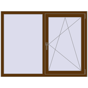 Zamów teraz Okna skrzydłowe 1450x1100 mm EPSILON OPTIMA WALNUT dwustronny