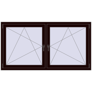 Zamów teraz Okna skrzydłowe 1840x935 mm REHAU ENERGY-SAVING SYNEGO MD CHOCOLATE_BROWN dwustronny