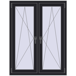 Zamów teraz Okna skrzydłowe 1020x1280 mm REHAU ENERGY-SAVING SYNEGO MD BLACK_ULTI-MATT dwustronny