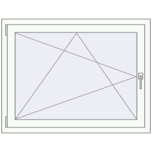 Buy Tilt-and-Turn 1100x850 mm REHAU OPTIMUM EURO-DESIGN 70 RAL 9016 Traffic white two-sided