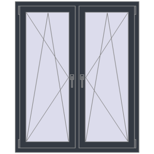 Zamów teraz Okna skrzydłowe 1200x1400 mm REHAU ENERGY-SAVING SYNEGO MD ANTHRACITE_GREY_STRUKTURAL dwustronny