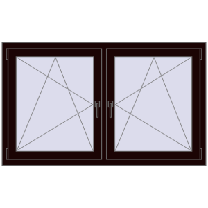 Zamów teraz Okna skrzydłowe 1530x890 mm REHAU ENERGY-SAVING SYNEGO MD CHOCOLATE_BROWN dwustronny