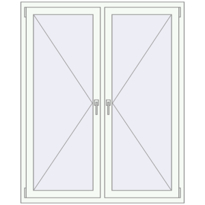 Buy Tilt-and-Turn 1300x1600 mm REHAU OPTIMUM EURO-DESIGN 70 RAL 9016 Traffic white two-sided