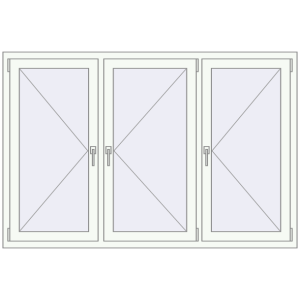 Buy Tilt-and-Turn 1800x1200 mm REHAU OPTIMUM EURO-DESIGN 70 RAL 9016 Traffic white two-sided