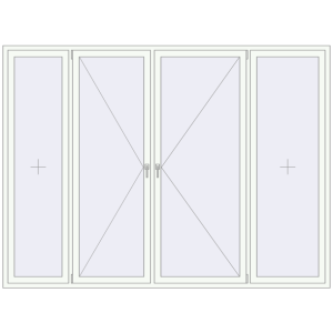 Buy Tilt-and-Turn 2900x2150 mm REHAU ENERGY-SAVING SYNEGO MD RAL 9016 Traffic white two-sided