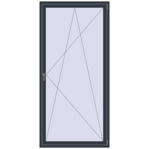 Zamów teraz Okna skrzydłowe 1100x2300 mm REHAU ENERGY-SAVING SYNEGO MD ANTHRACITE_GREY_STRUKTURAL dwustronny