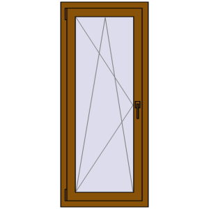 Buy Tilt-and-Turn 550x1420 mm REHAU OPTIMUM EURO-DESIGN 70 GOLDEN OAK two-sided