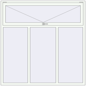 Buy Tilt-and-Turn 1800x1800 mm ALU STANDARD 72 RAL 9016 Traffic white two-sided