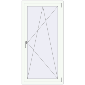 Buy Tilt-and-Turn 800x1620 mm REHAU ENERGY-SAVING SYNEGO MD RAL 9016 Traffic white two-sided