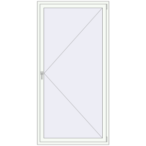 Buy Tilt-and-Turn 1115x2188 mm REHAU OPTIMUM EURO-DESIGN 70 RAL 9016 Traffic white two-sided