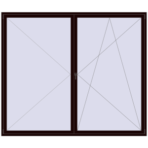 Buy Tilt-and-Turn 2700x2300 mm REHAU ENERGY-SAVING SYNEGO MD CHOCOLATE_BROWN two-sided