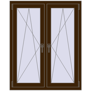 Zamów teraz Okna skrzydłowe 1020x1265 mm REHAU ENERGY-SAVING SYNEGO MD DARK_OAK dwustronny