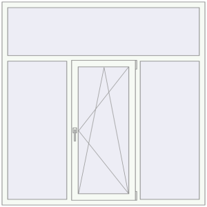 Buy Tilt-and-Turn 1800x1800 mm REHAU ENERGY-SAVING SYNEGO MD RAL 9016 Traffic white two-sided
