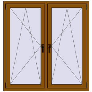 Zamów teraz Okna skrzydłowe 1275x1340 mm REHAU ENERGY-SAVING SYNEGO MD GOLDEN OAK dwustronny