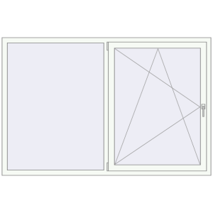 Buy Tilt-and-Turn 1990x1310 mm KORSA ENERGY-SAVING REHAU SYNEGO MD
