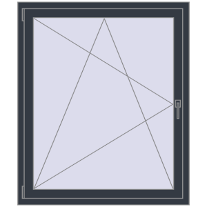 Buy Tilt-and-Turn 1050x1250 mm REHAU OPTIMUM EURO-DESIGN 70 ANTHRACITE_GREY_STRUKTURAL two-sided