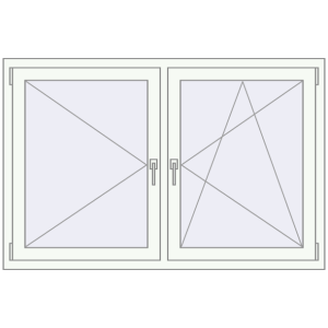 Zamów teraz Okna skrzydłowe 1480x970 mm EPSILON OPTIMA RAL 9016 Traffic white dwustronny