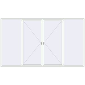 Buy Tilt-and-Turn 4000x2300 mm REHAU BRILLANT DESIGN RAL 9016 Traffic white two-sided