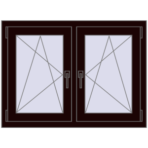 Zamów teraz Okna skrzydłowe 1020x740 mm REHAU ENERGY-SAVING SYNEGO MD CHOCOLATE_BROWN dwustronny