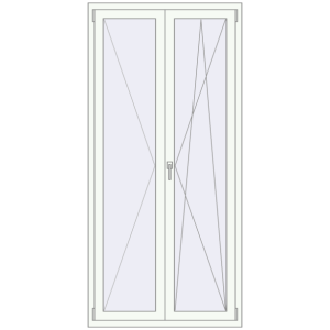 Buy Tilt-and-Turn 1000x2100 mm REHAU OPTIMUM EURO-DESIGN 70 RAL 9016 Traffic white two-sided