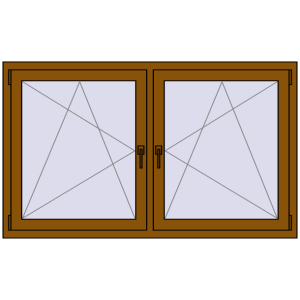 Zamów teraz Okna skrzydłowe 1620x935 mm REHAU ENERGY-SAVING SYNEGO MD GOLDEN OAK dwustronny