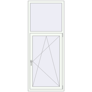 Buy Tilt-and-Turn 800x2000 mm REHAU ENERGY-SAVING SYNEGO MD BLACK_BROWN external
