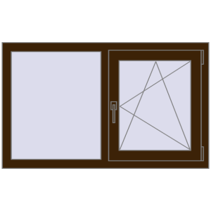 Buy Okna skrzydłowe 1150x700 mm EPSILON OPTIMA DARK_OAK dwustronny