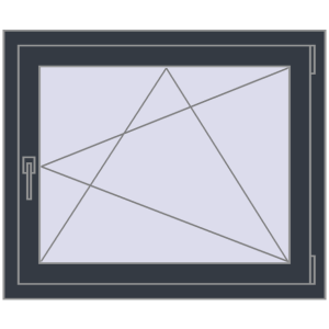 Buy Tilt-and-Turn 900x750 mm REHAU OPTIMUM EURO-DESIGN 70 ANTHRACITE_GREY_STRUKTURAL two-sided