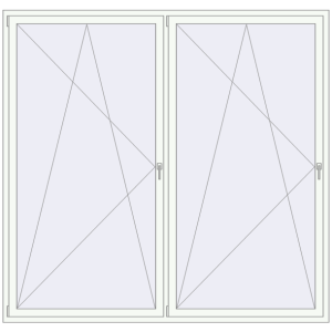 Buy Tilt-and-Turn 2400x2300 mm REHAU ENERGY-SAVING SYNEGO MD RAL 9016 Traffic white two-sided