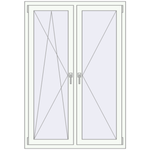Buy Tilt-and-Turn 1050x1600 mm REHAU ENERGY-SAVING SYNEGO MD RAL 9016 Traffic white two-sided