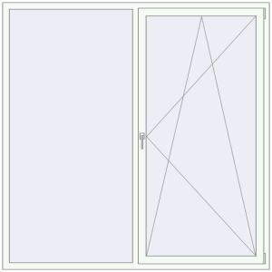 Buy Tilt-and-Turn 2000x2000 mm REHAU OPTIMUM EURO-DESIGN 70 GOLDEN OAK external